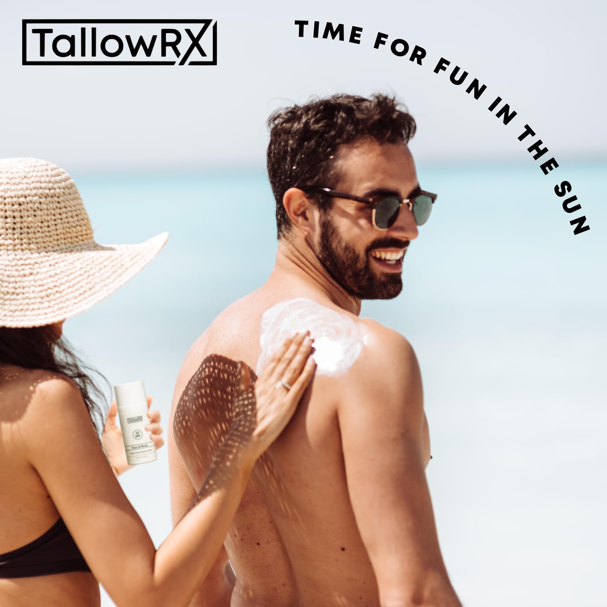 TALLOWRX formulation respectueuse des récifs et de la peau.