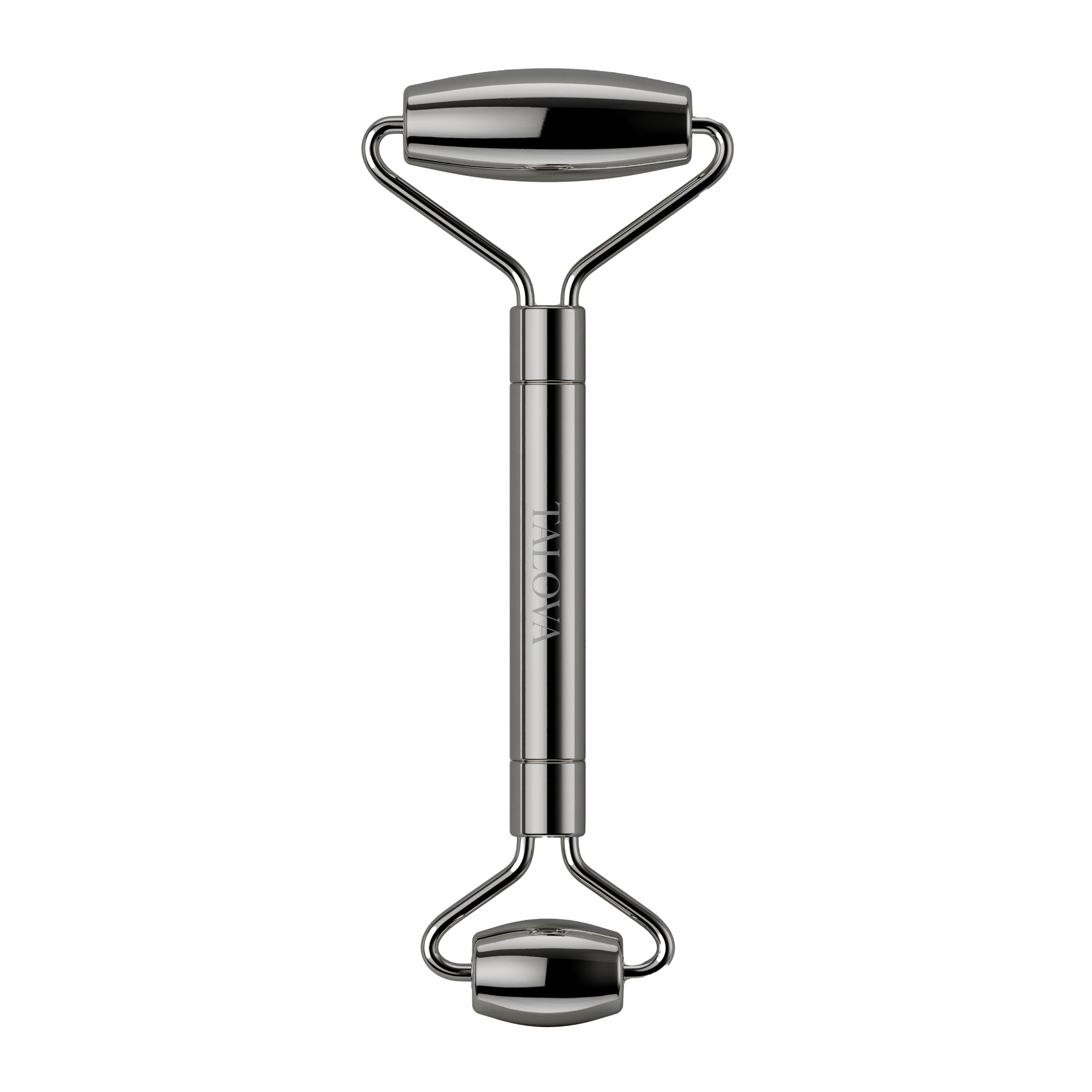 Rouleau TALOVA en acier inoxydable 304 pour un soin du visage rafraîchissant.