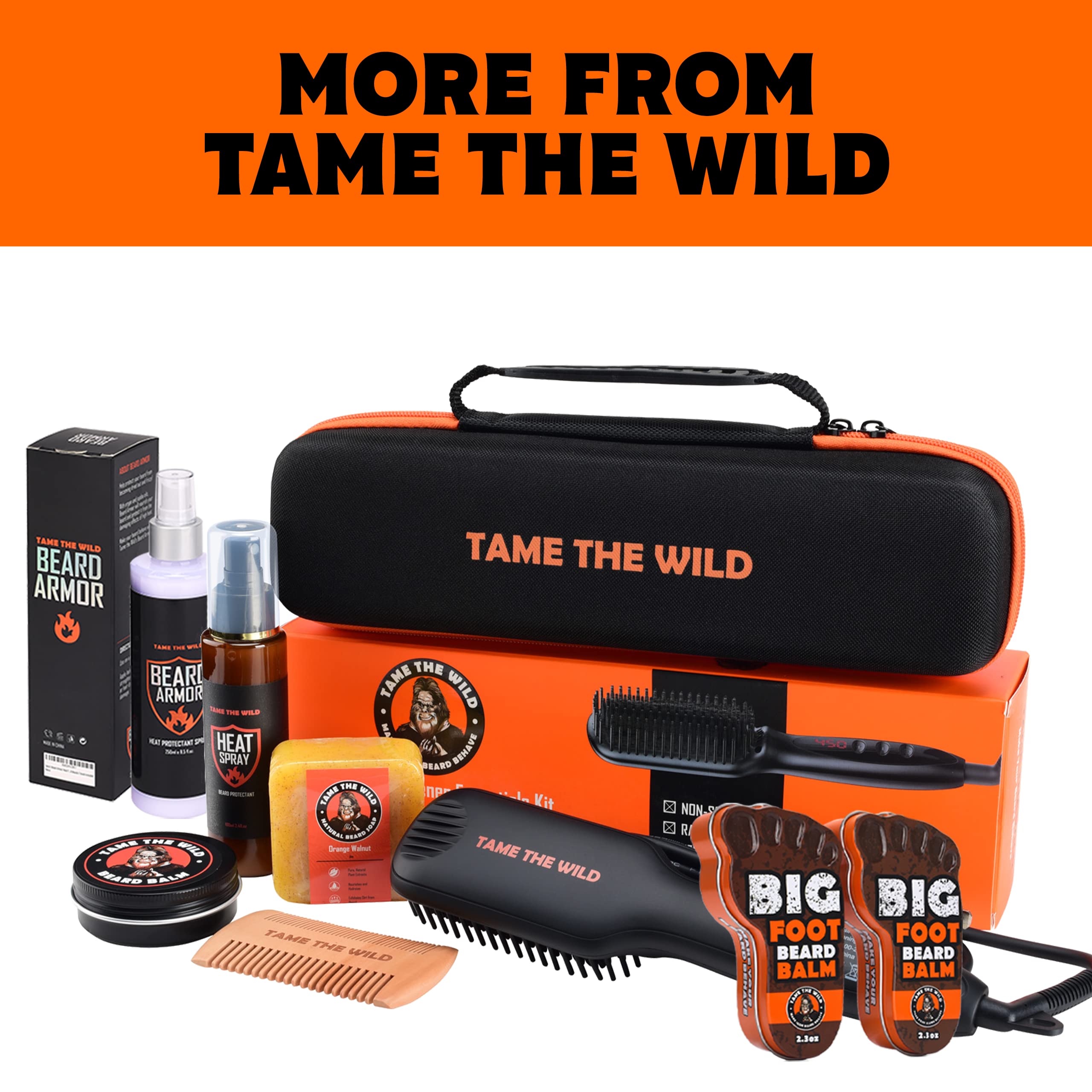 Kit barbe TAME THE WILD MAKE YOUR BEARD BEHAVE en voyage, pratique et compact.