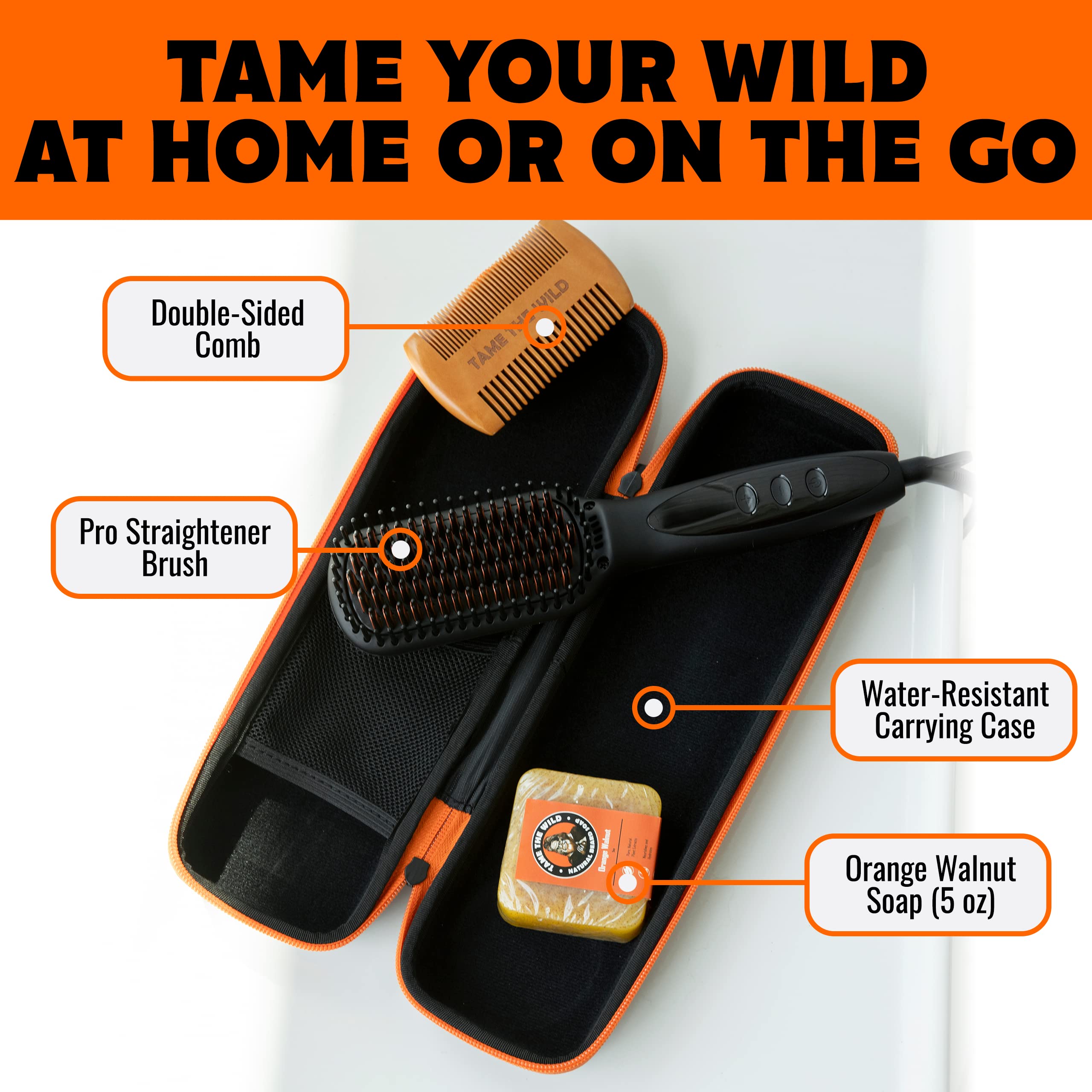 Savon barbe TAME THE WILD MAKE YOUR BEARD BEHAVE adoucit et nettoie la barbe.