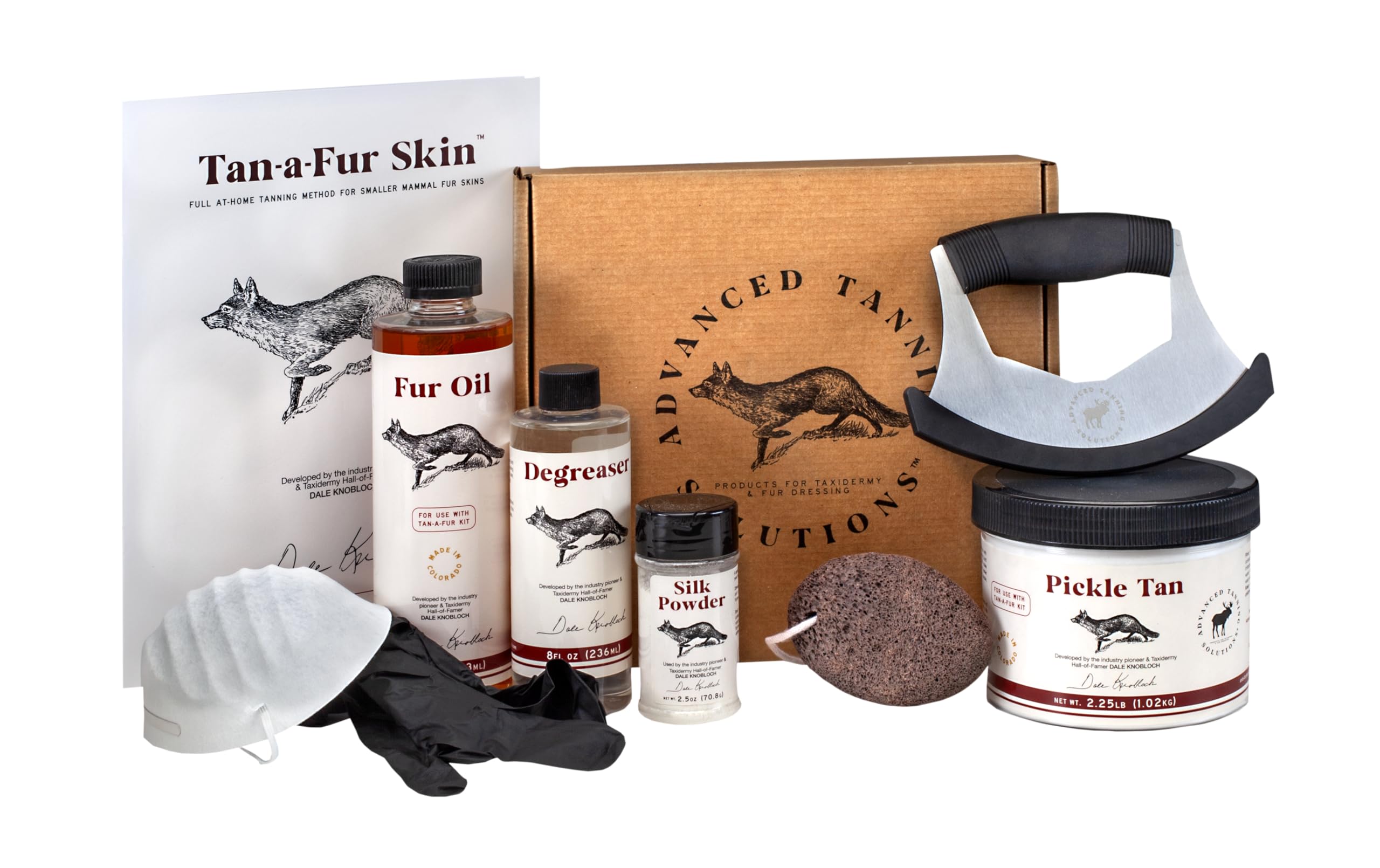 Tan-a-Fur Kit: boîte et outils pour tanner les peaux avec précision et fiabilité