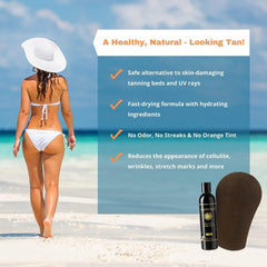 Gant exfoliant Tan Physics pour préparer la peau et éviter les traces.