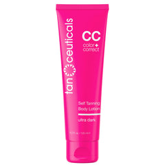 Tanceuticals auto-bronzant, la bouteille met en valeur un bronzage naturel.