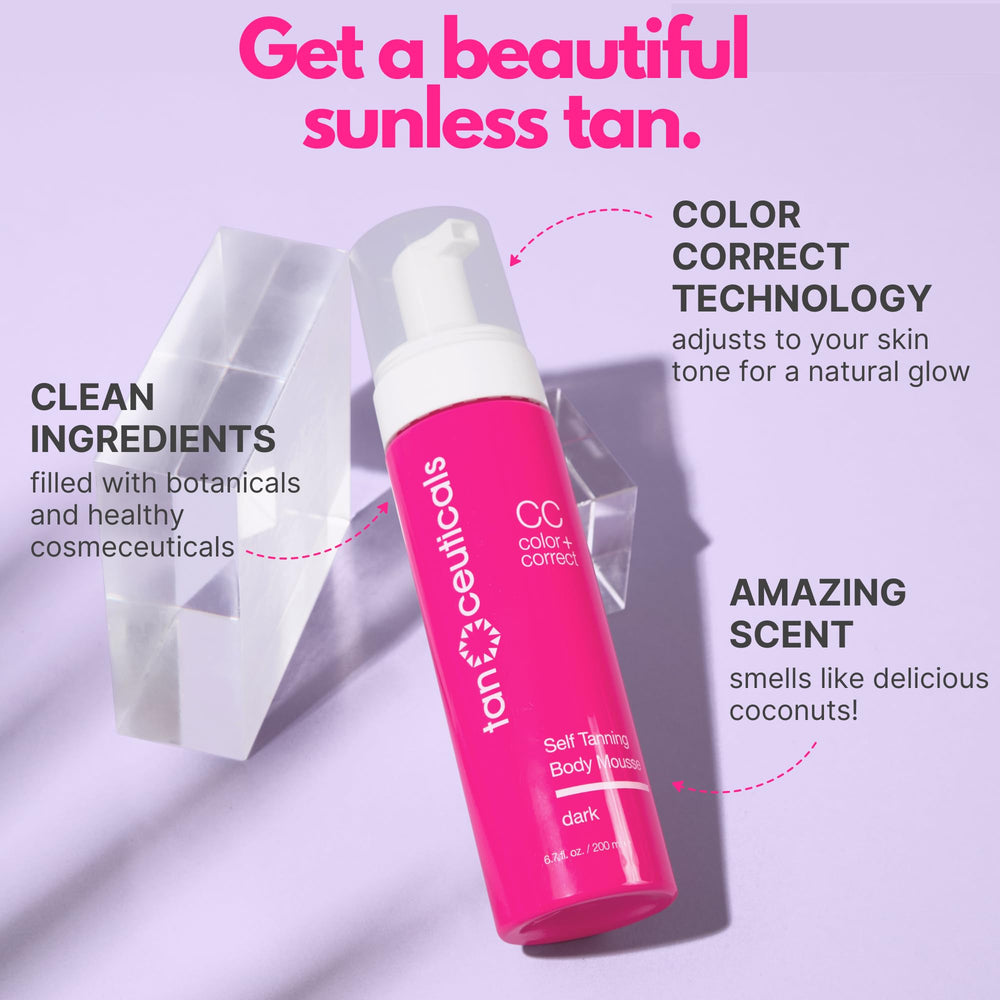 Mousse auto-bronzante Tanceuticals: texture légère pour une couvrance homogène.