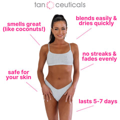Tanceuticals sechage rapide, bronzage durable sans transfert.