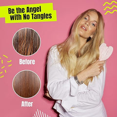 Démêlage facile sur cheveux mouillés ou secs avec Tangle Angel.