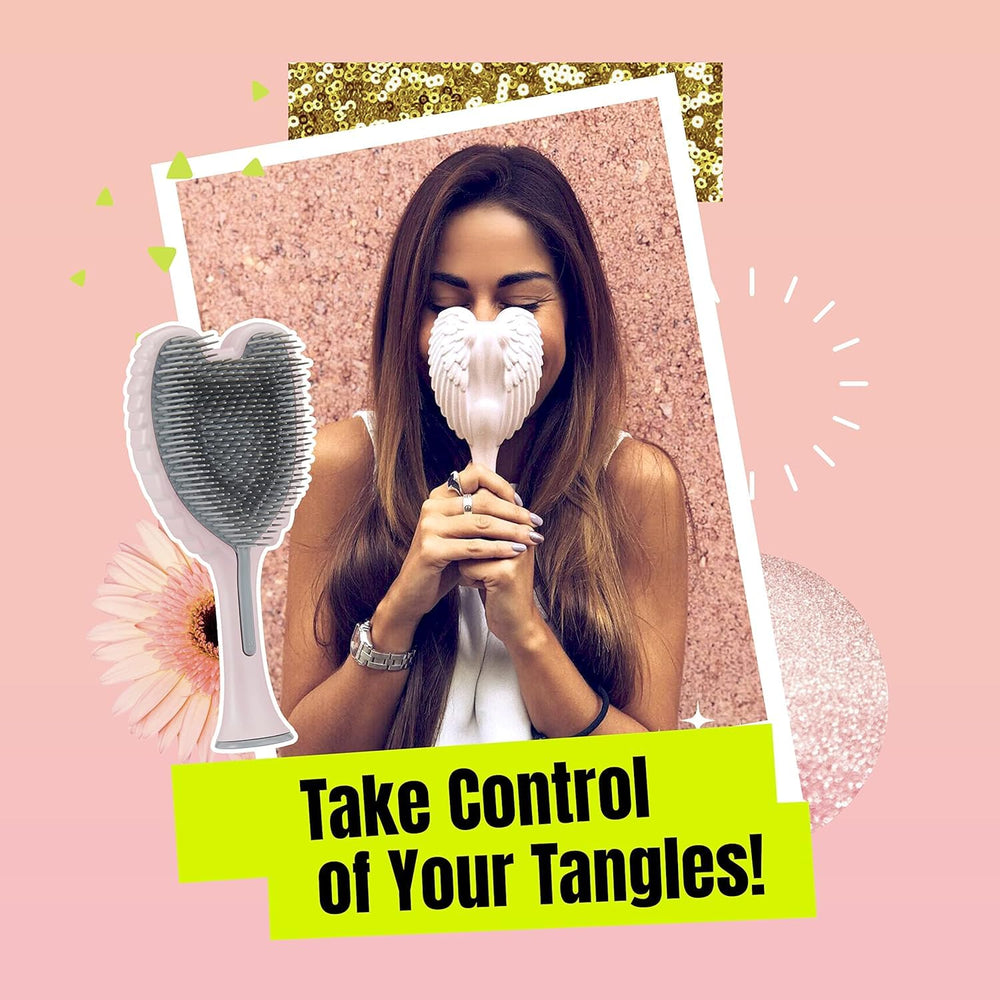 Utilisation de la brosse Tangle Angel sous la douche.