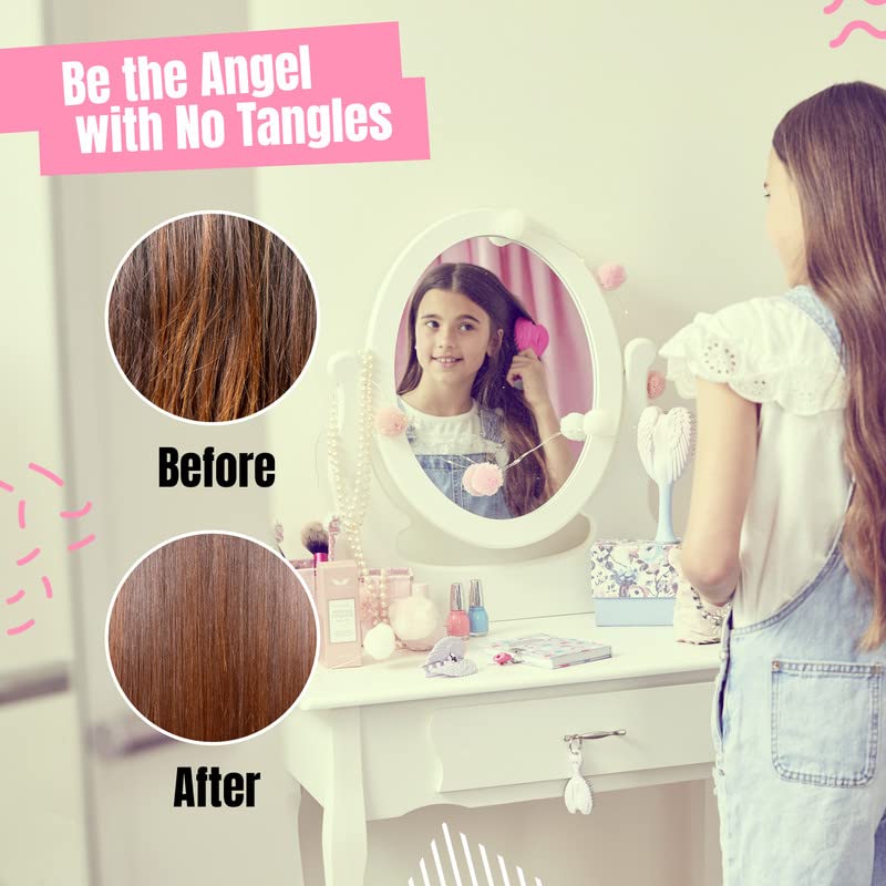 Poils souples Tangle Angel Cherub caressant le cuir chevelu des enfants.
