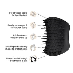 Brosse Tangle Teezer Scalp & Shampoo adaptée aux cheveux mouillés pour exfolier et masser.