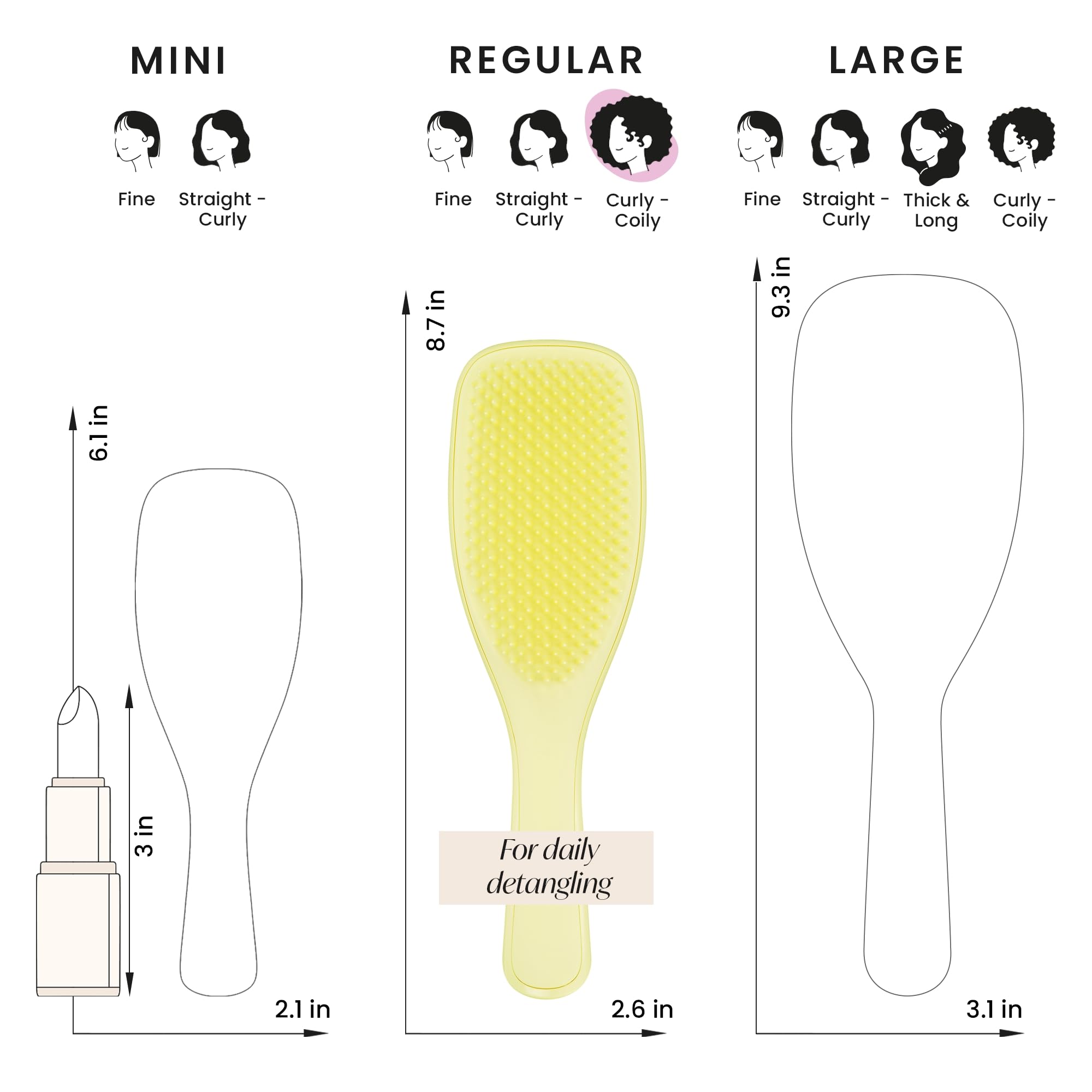 Tangle Teezer – idéale pour répartir uniformément les soins sur cheveux mouillés.