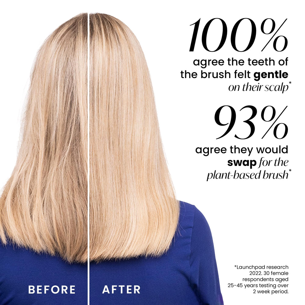 Cheveux mouillés démêlés avec Tangle Teezer, moins de tiraillements.