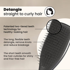 Tangle Teezer Chrome montre la brillance et la prise en main.
