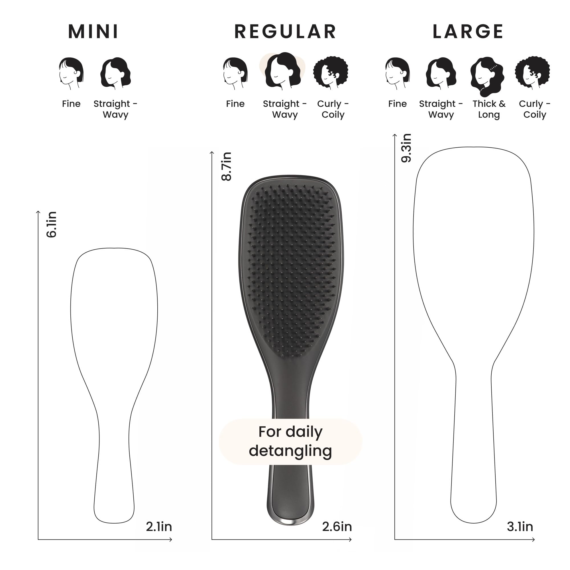 Accessoire de coiffage quotidien Tangle Teezer Chrome.