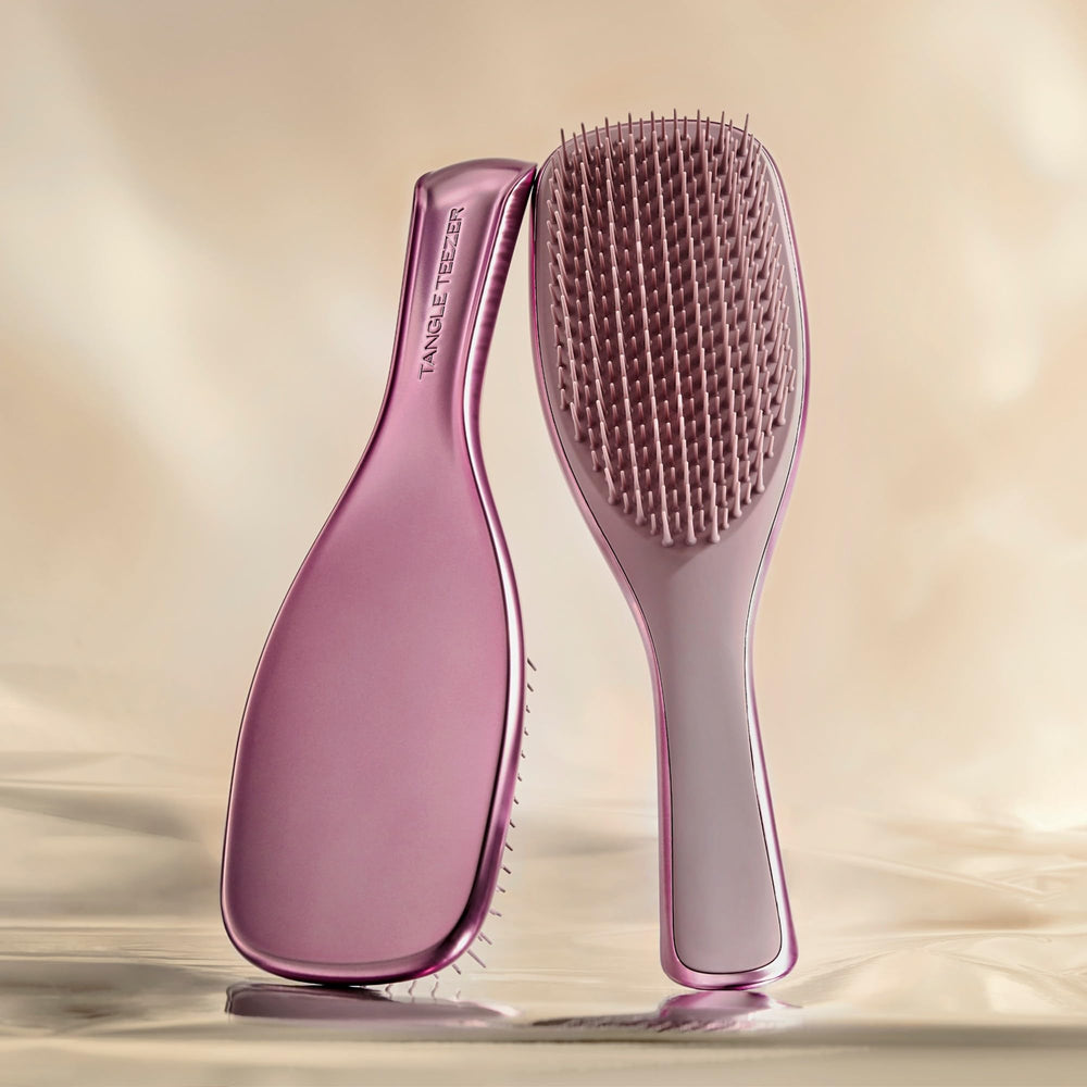 Tangle Teezer Chrome, dents à deux niveaux démêlant sans casser les cheveux.