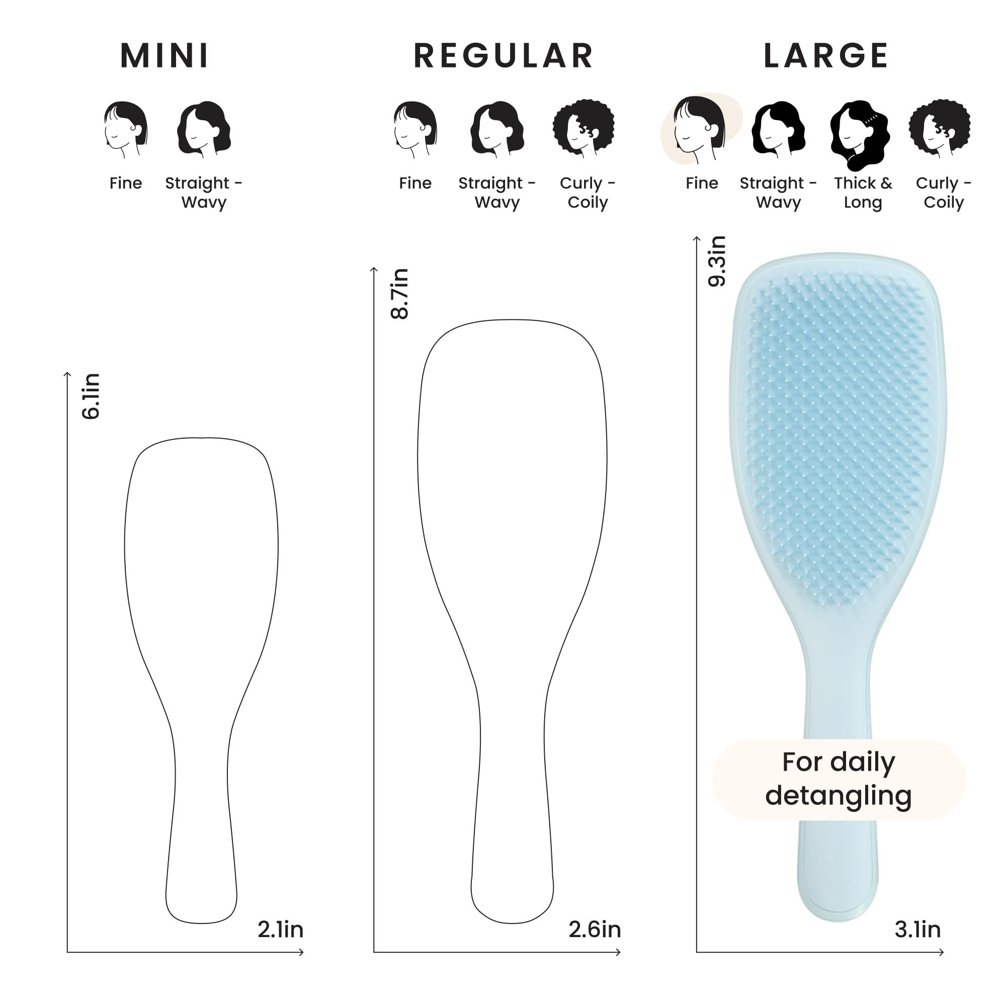 Tangle Teezer conçu pour cuir chevelu sensible et cheveux fins.
