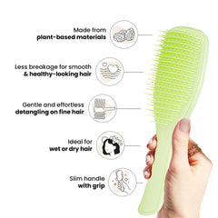 Dents douces Tangle Teezer démêlent cheveux mouillés ou secs sans tiraillement.