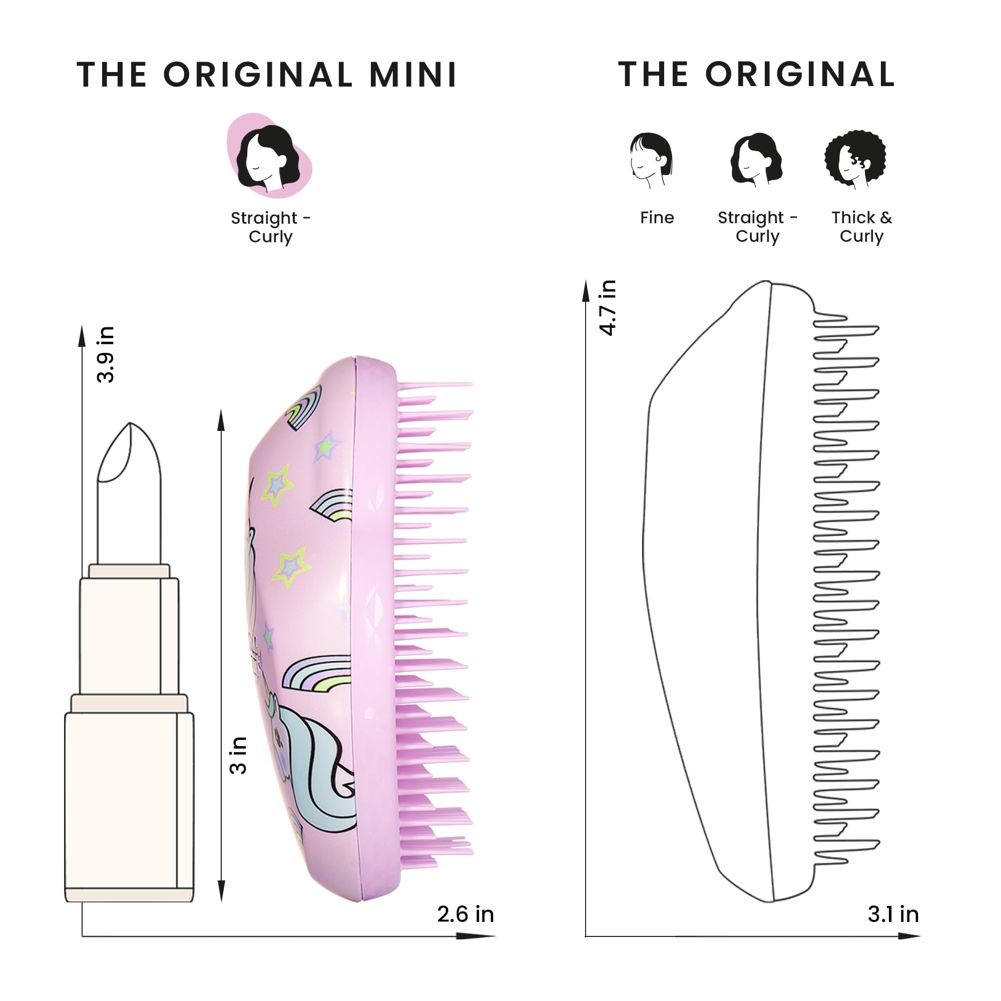Brosse Tangle Teezer Original prête à glisser dans un sac de voyage