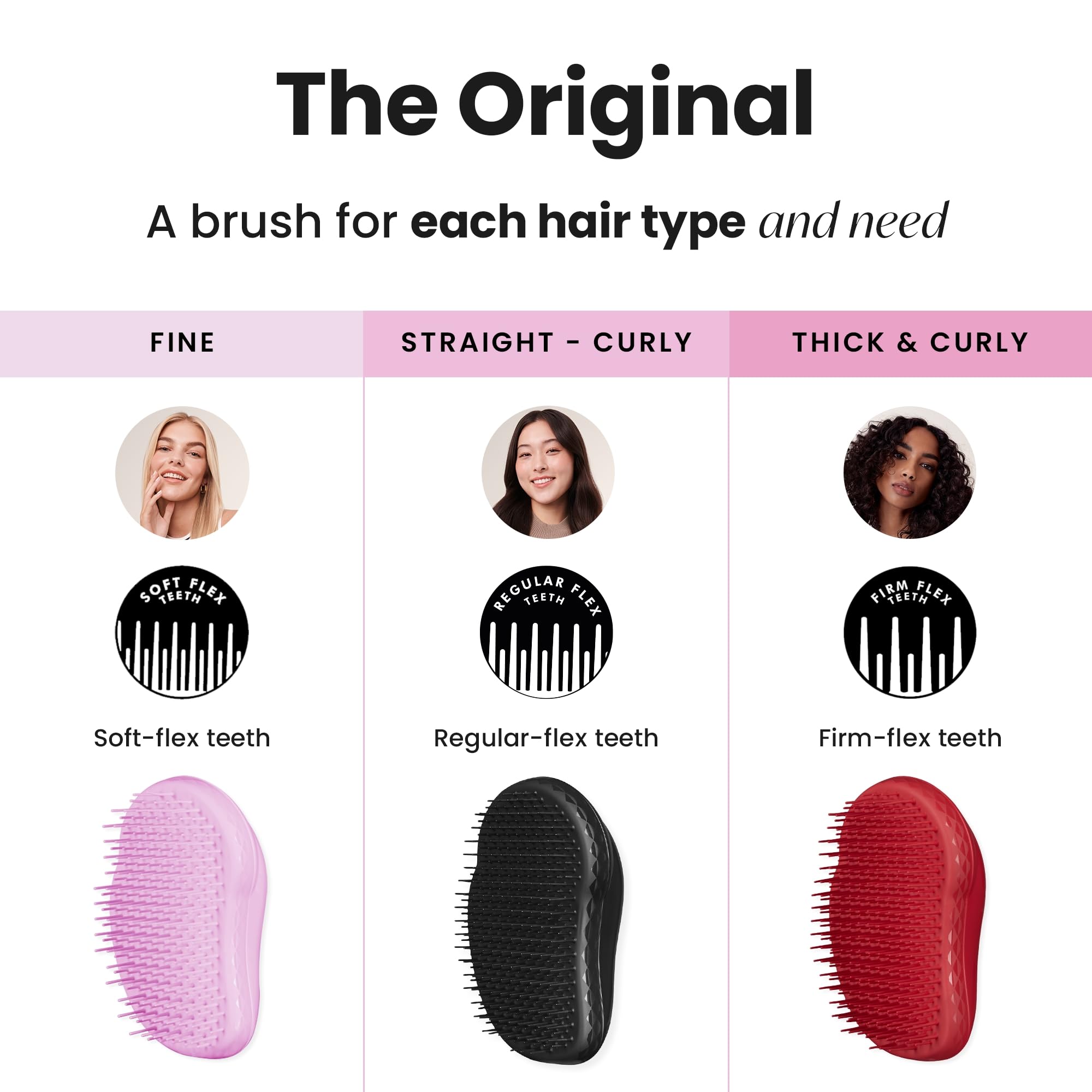 Cheveux brillants et lisses après le passage du Tangle Teezer Panther Black