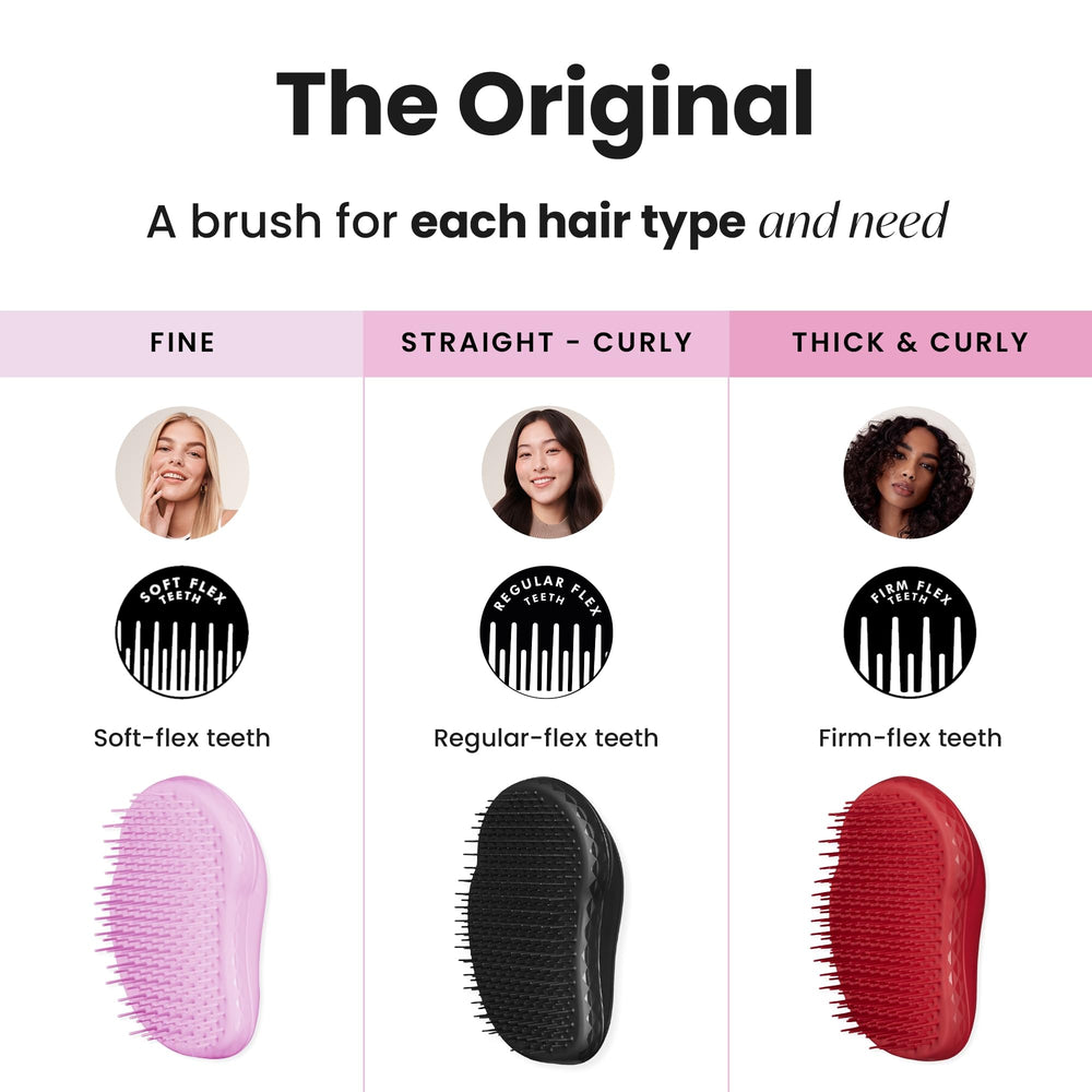 Cheveux brillants et lisses après le passage du Tangle Teezer Panther Black