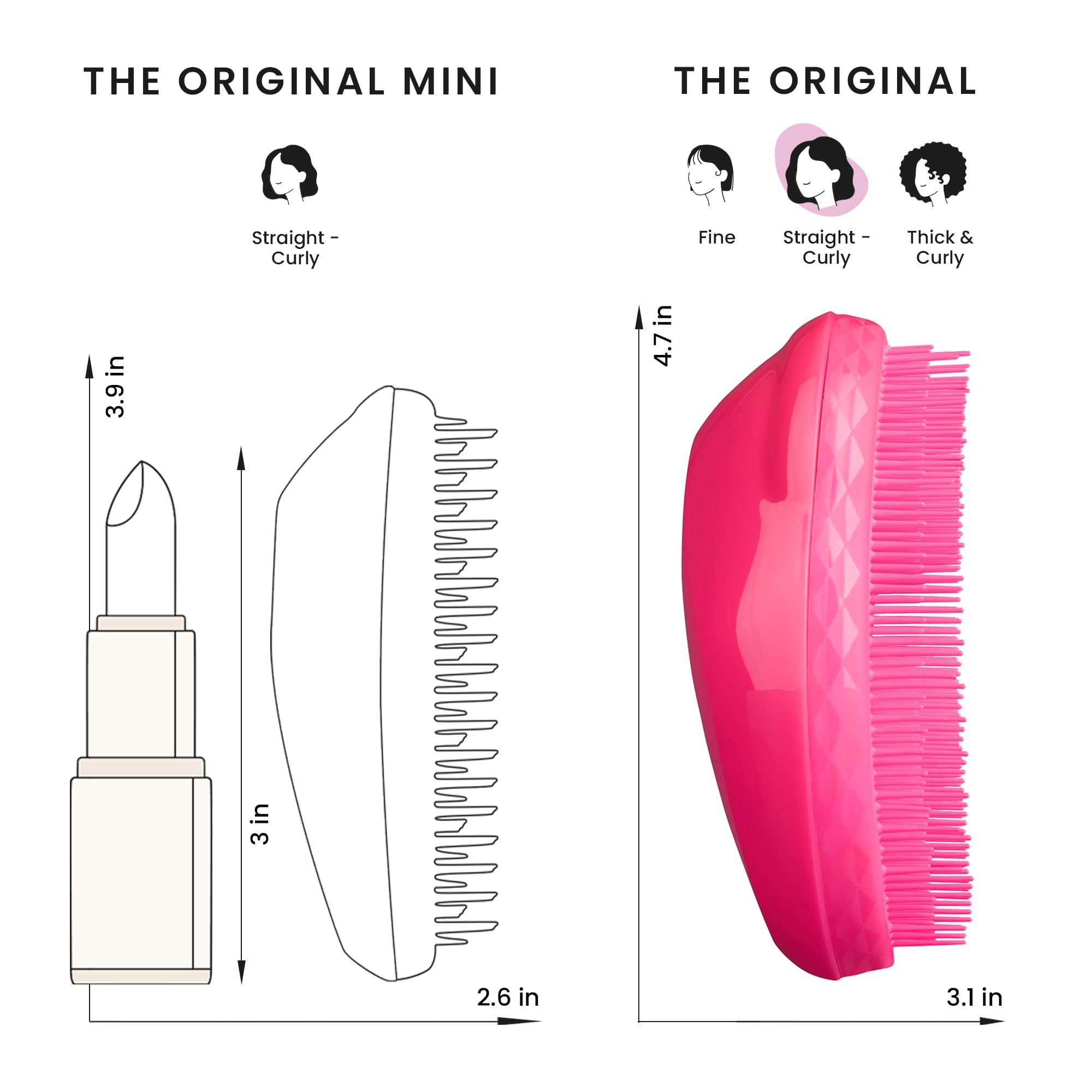 Utilisation quotidienne simple sur tous types de cheveux avec cette brosse