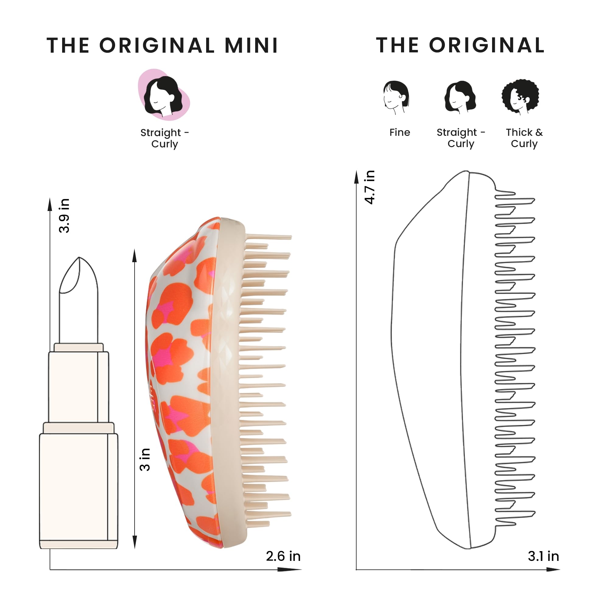 Tangle Teezer Original Detangler Mini : poids léger idéal pour emporter