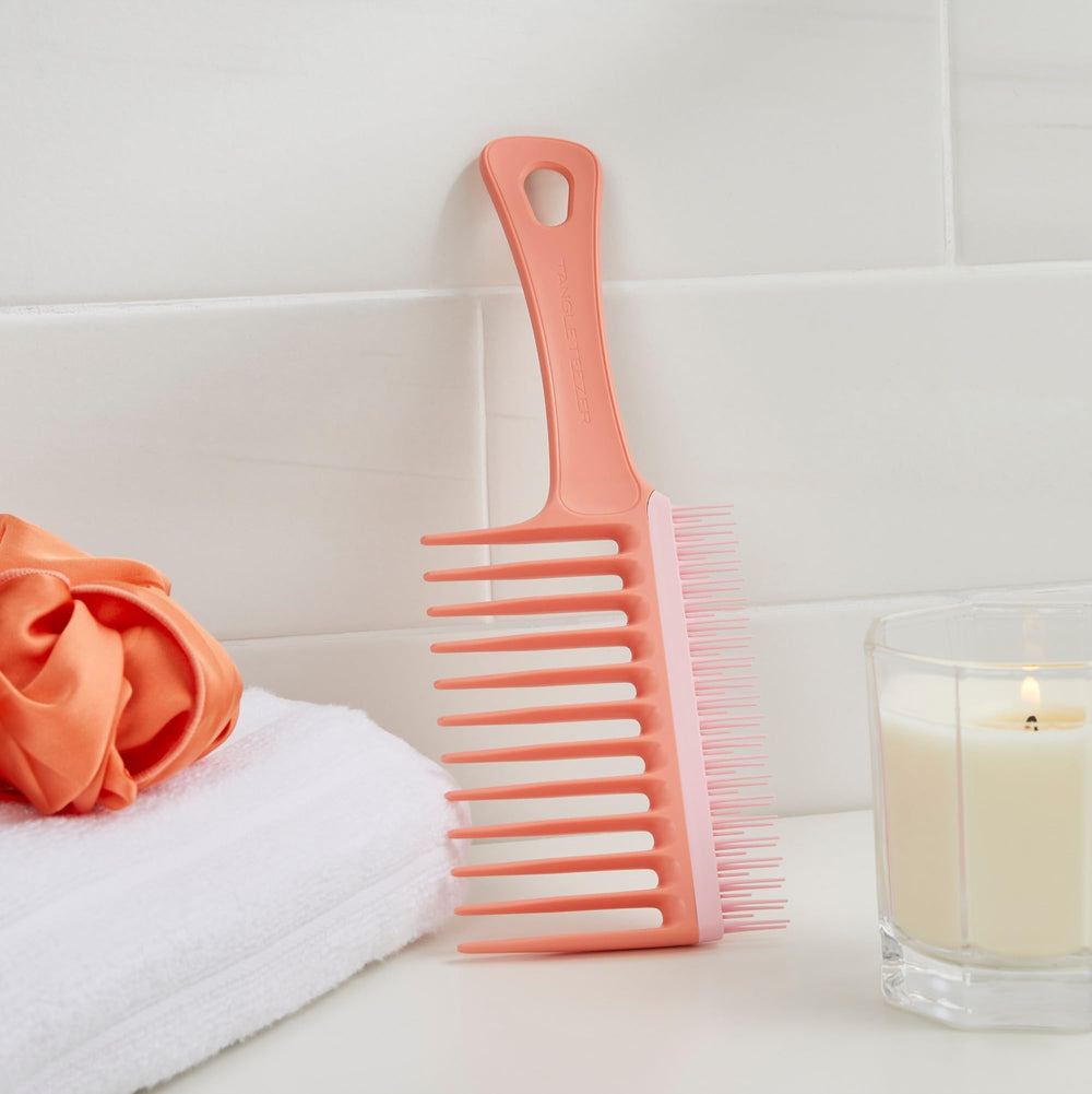 Tangle Teezer, utilisation sur cheveux humides, gain de temps.