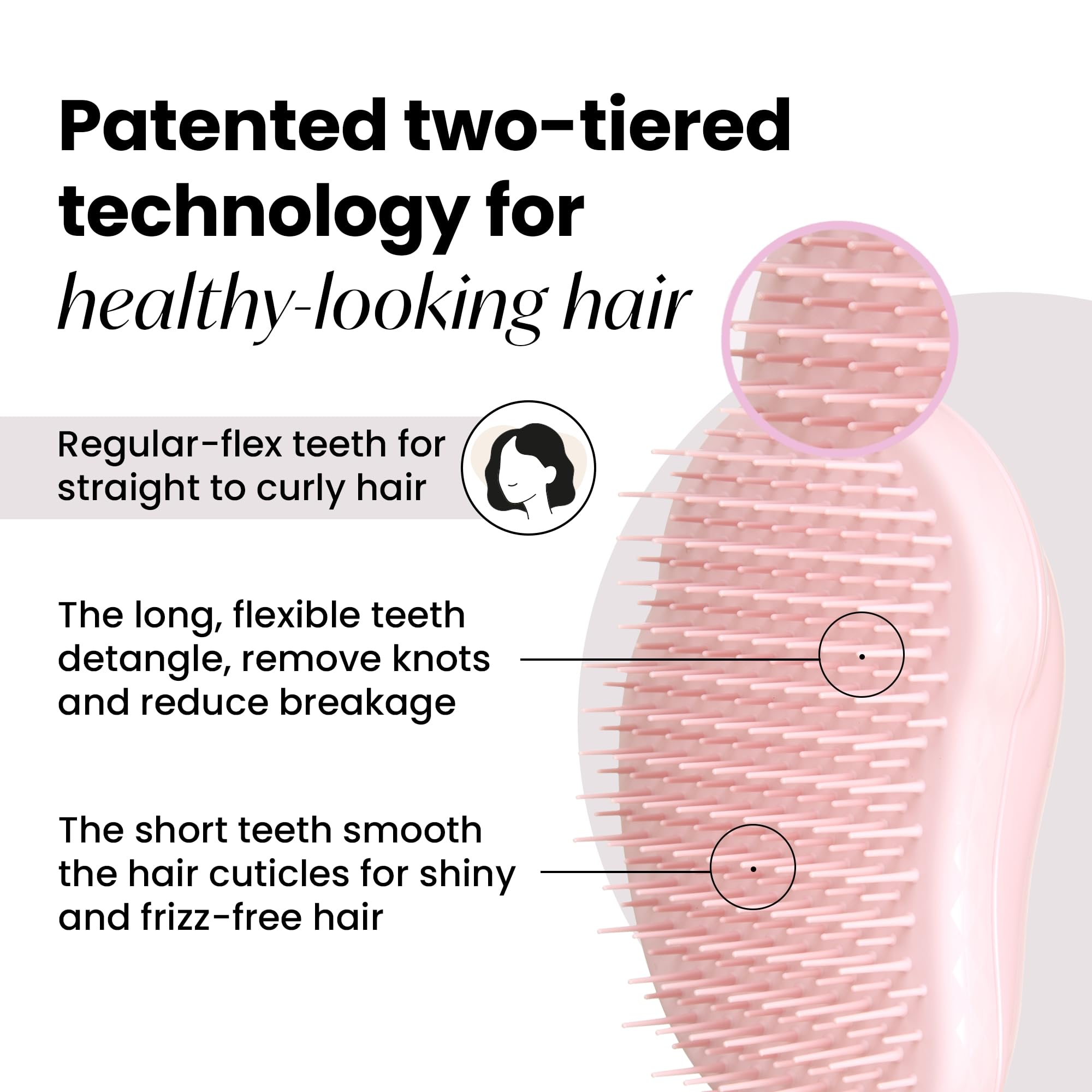 Tangle Teezer mini pour cheveux mouillés, démêlage sans traction.