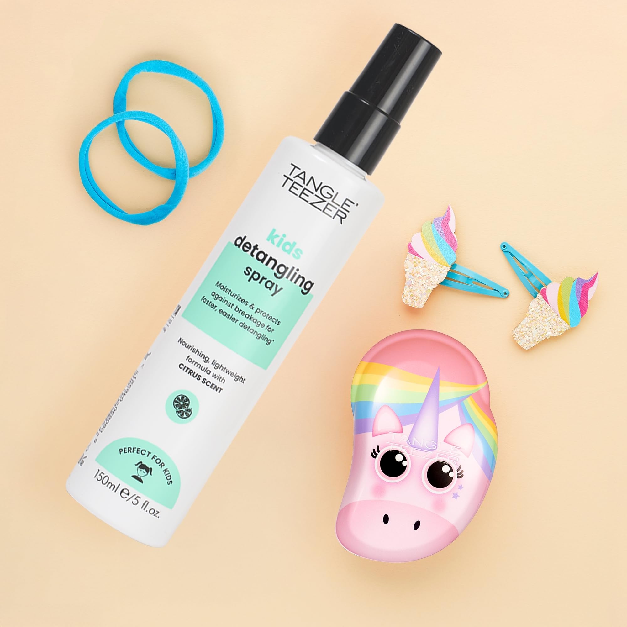 Tangle Teezer parfum mangue-passion — expérience sensorielle qui plaît aux enfants.