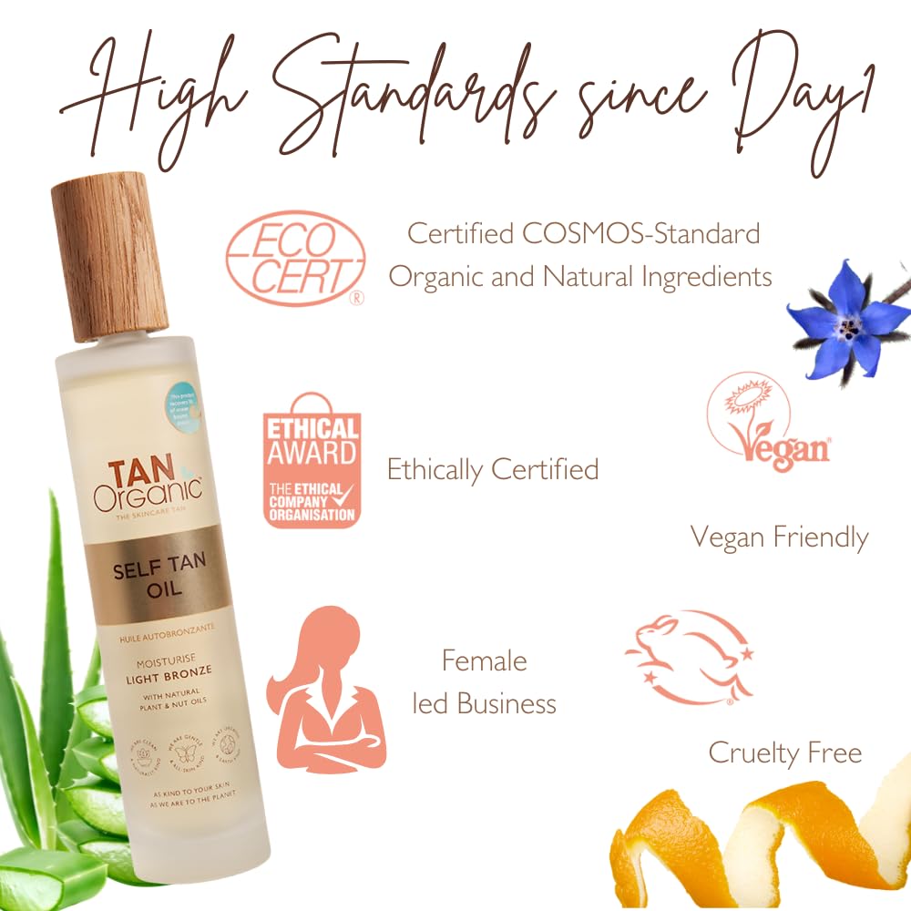 Extrait de zeste d’orange TanOrganic, parfum frais et teint lumineux.
