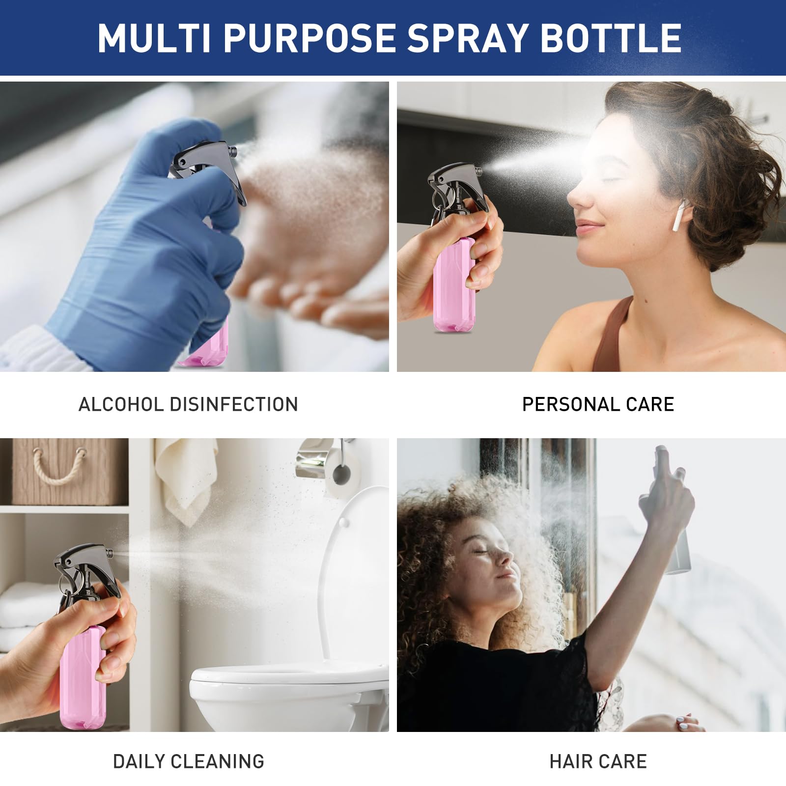 Bouteilles TANSHINE colorées 50ml, faciles à distinguer selon le liquide.