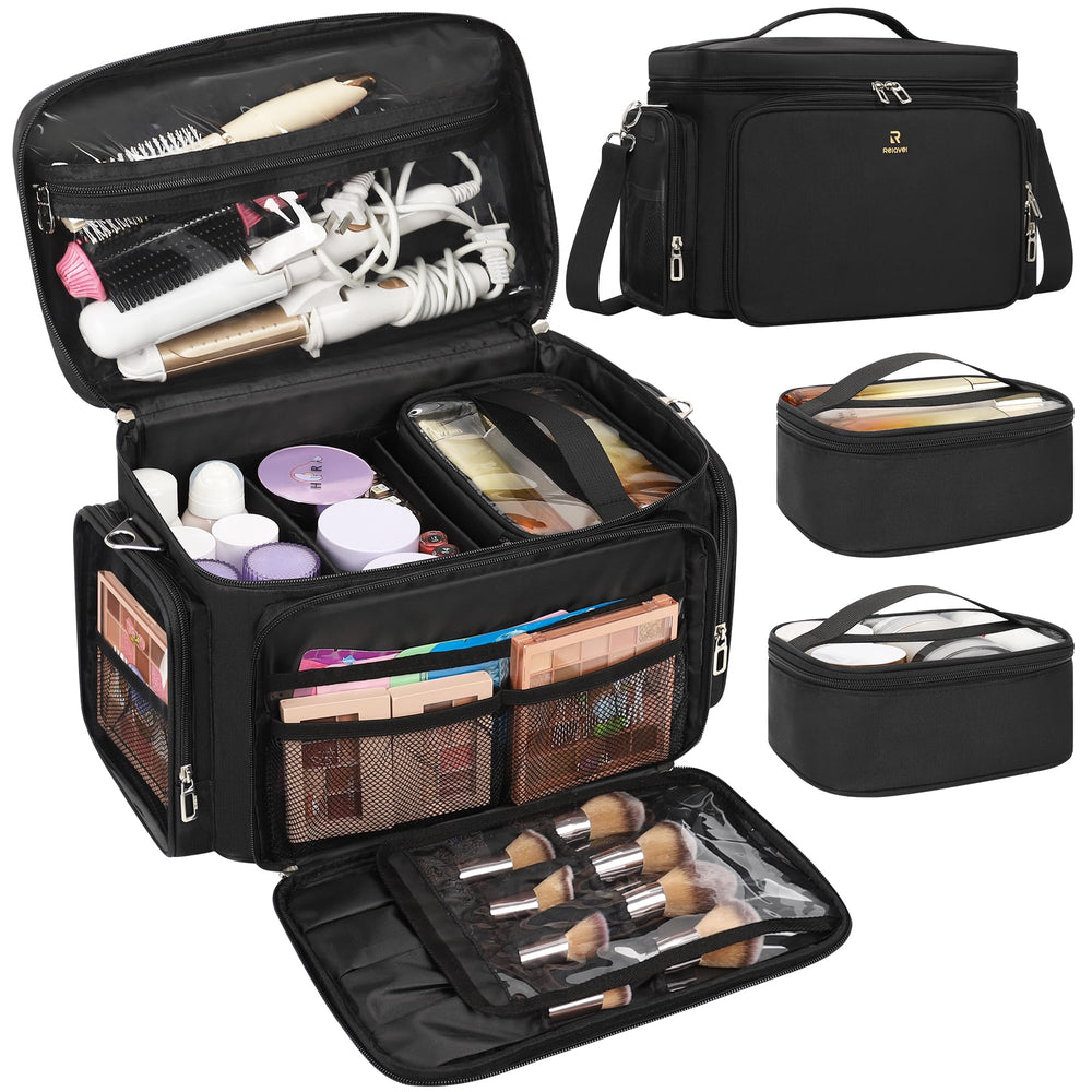 TANTO Grand Sac Maquillage Professionnel, grande capacité pour palettes et flacons.