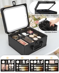 TANTO miroir LED rotation 360 degrés, mise en place rapide