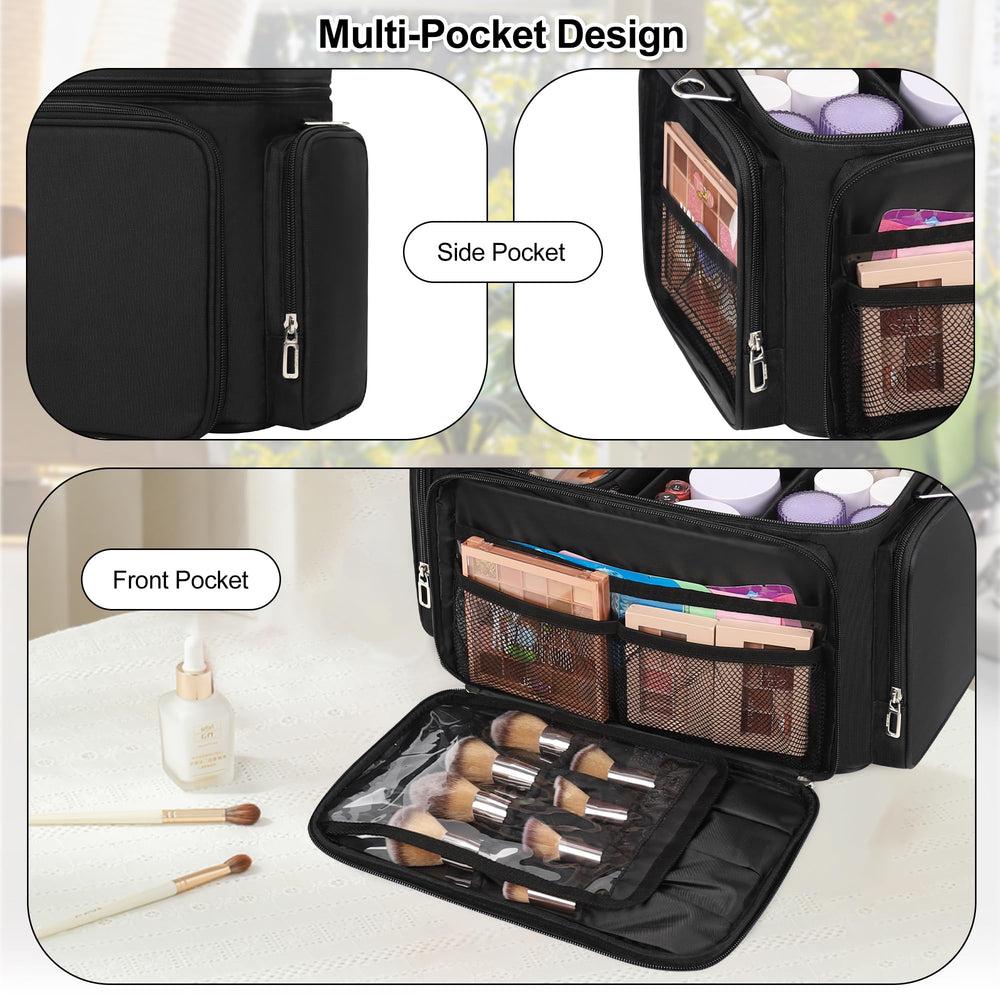 TANTO Sac Maquillage, 2 poches intérieures pour séparer pinceaux et bases.