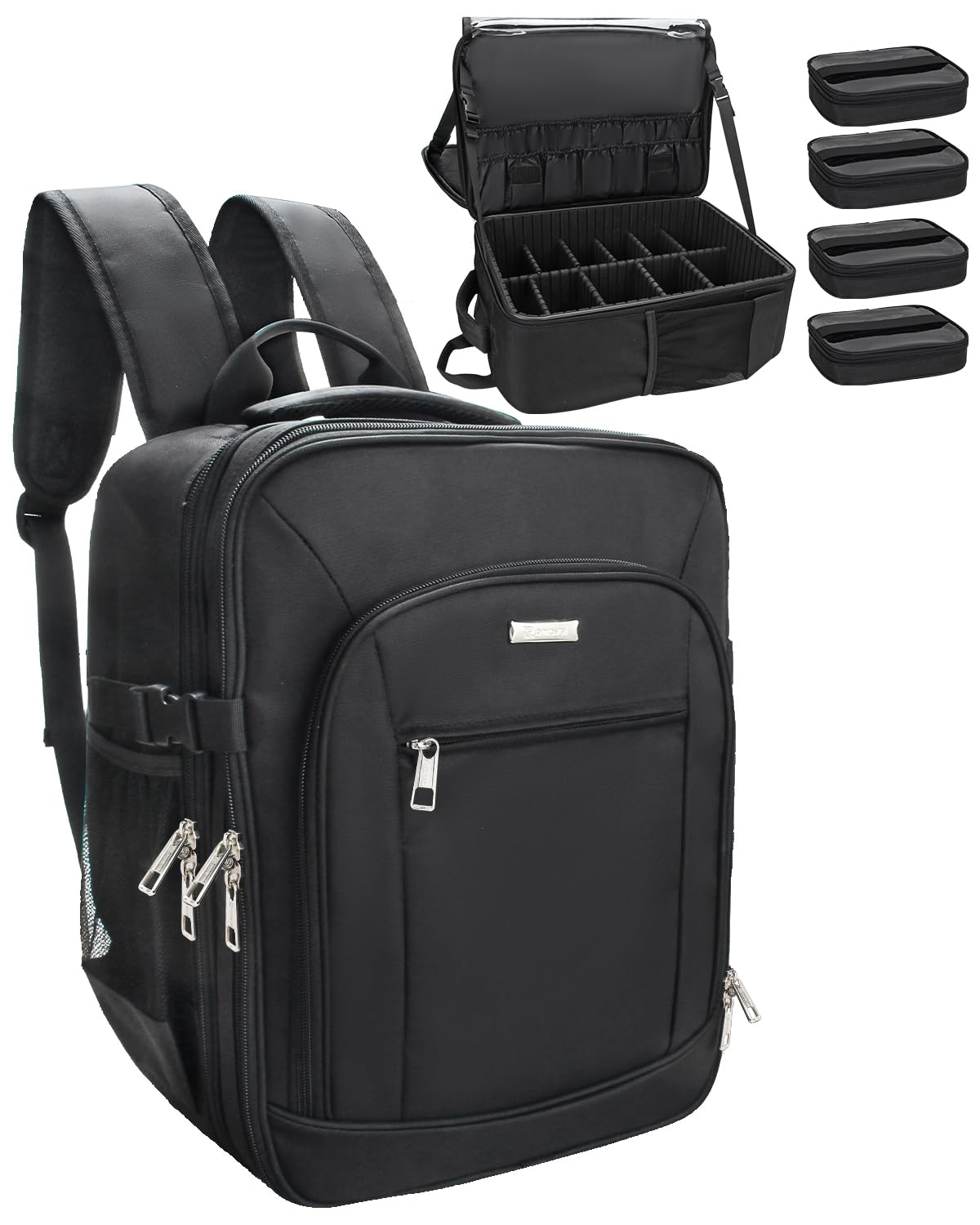 TANTO sac-maquillage noir avant, accès rapide en déplacement.