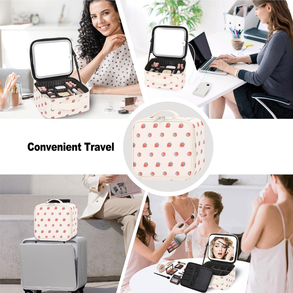 TANTO trousse maquillage poignée ergonomique et fermeture bidirectionnelle pour transport