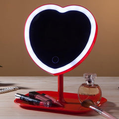 Taolivingmart Miroir vanité cœur, illumination homogène autour du cadre.