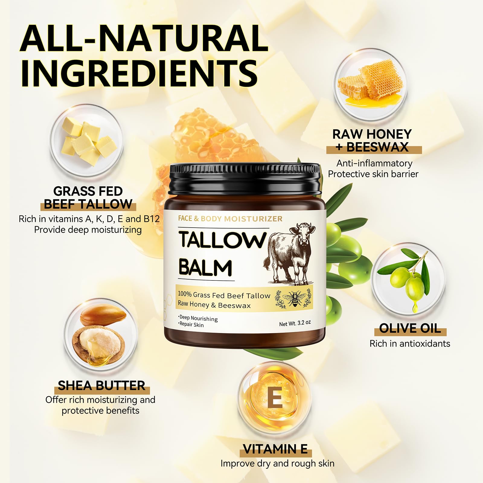 Taoscare baume miel visage: soin quotidien nourrissant et apaisant.