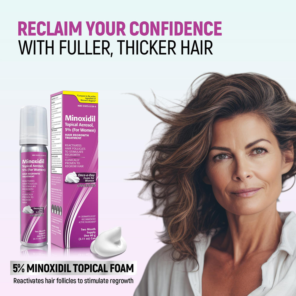 Cheveux plus épais et densité progressive avec TARO Minoxidil.