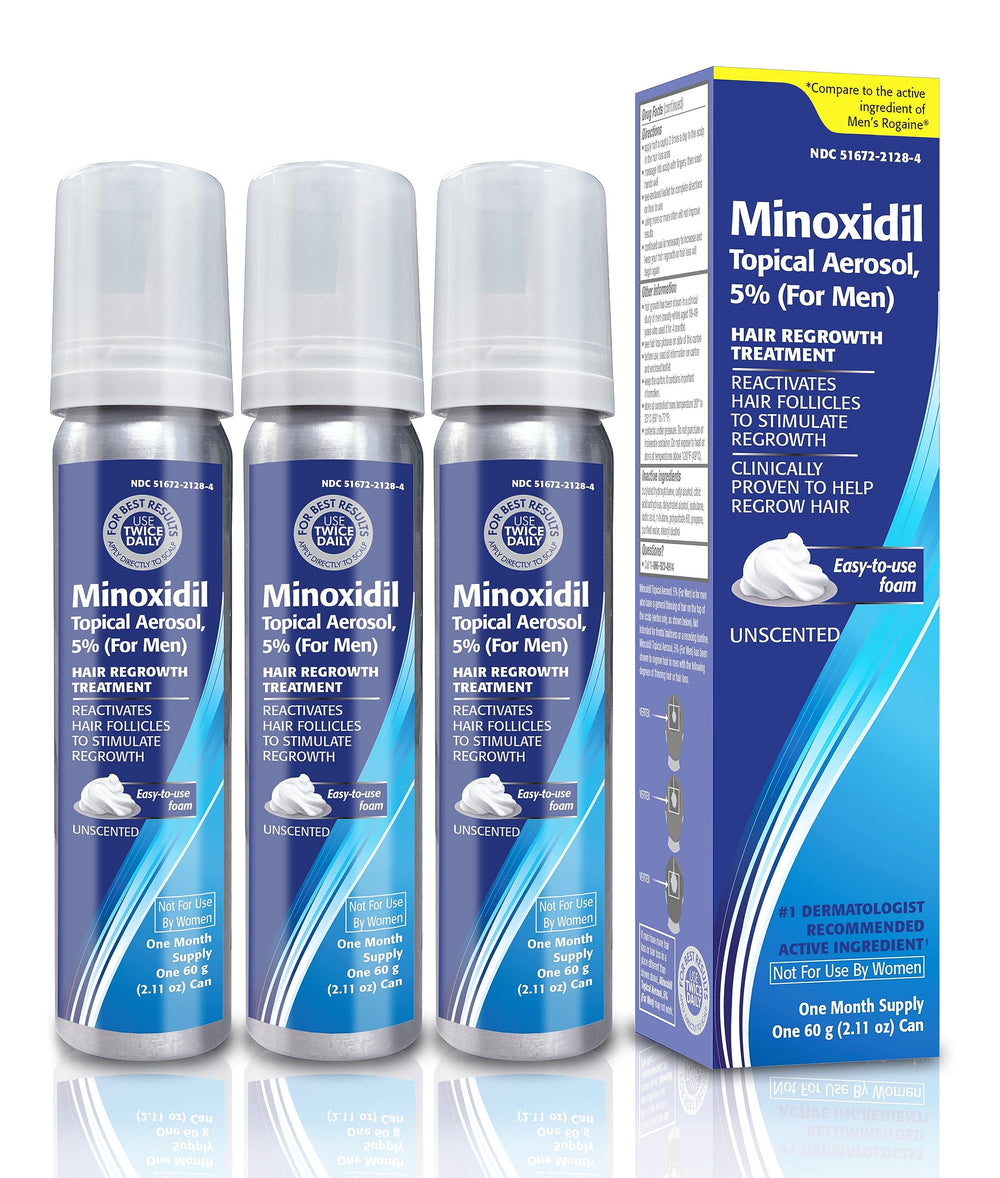 TARO Minoxidil Mousse Aérosol, application facile sur cuir chevelu.