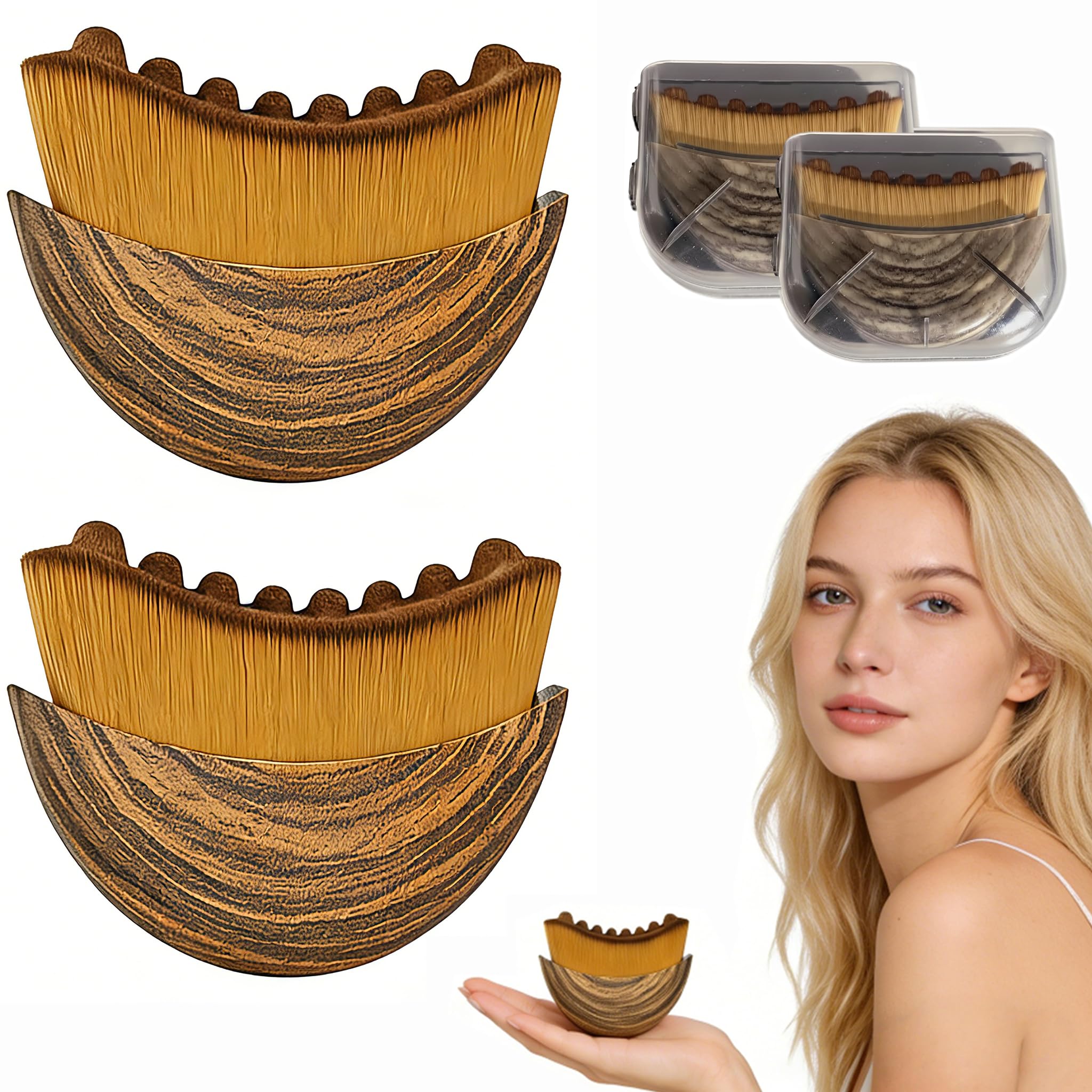 Brosse TARVOX pour contour lymphatique du visage, deux pièces, pratique et rapide.