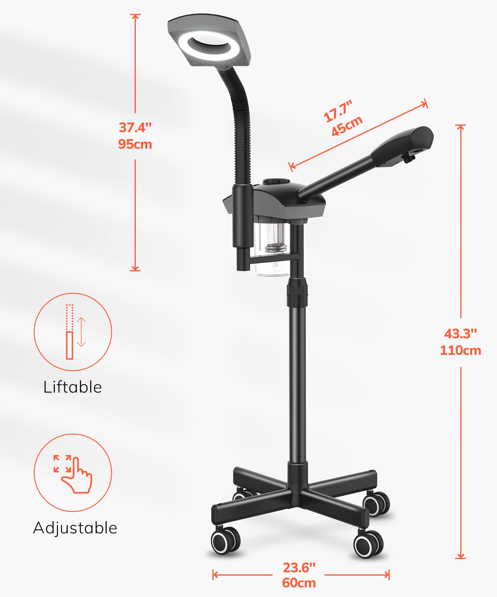 TASALON loupe 3x pour voir les détails de la peau pendant le soin.
