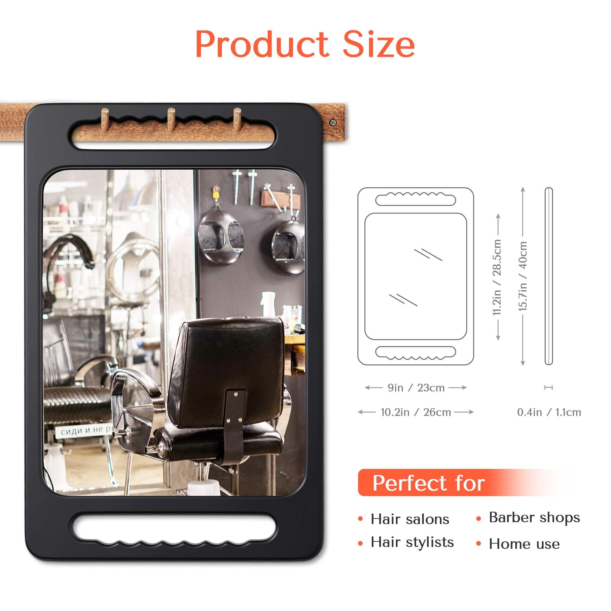 Miroir TASALON grand-angle, pose mur ou table.