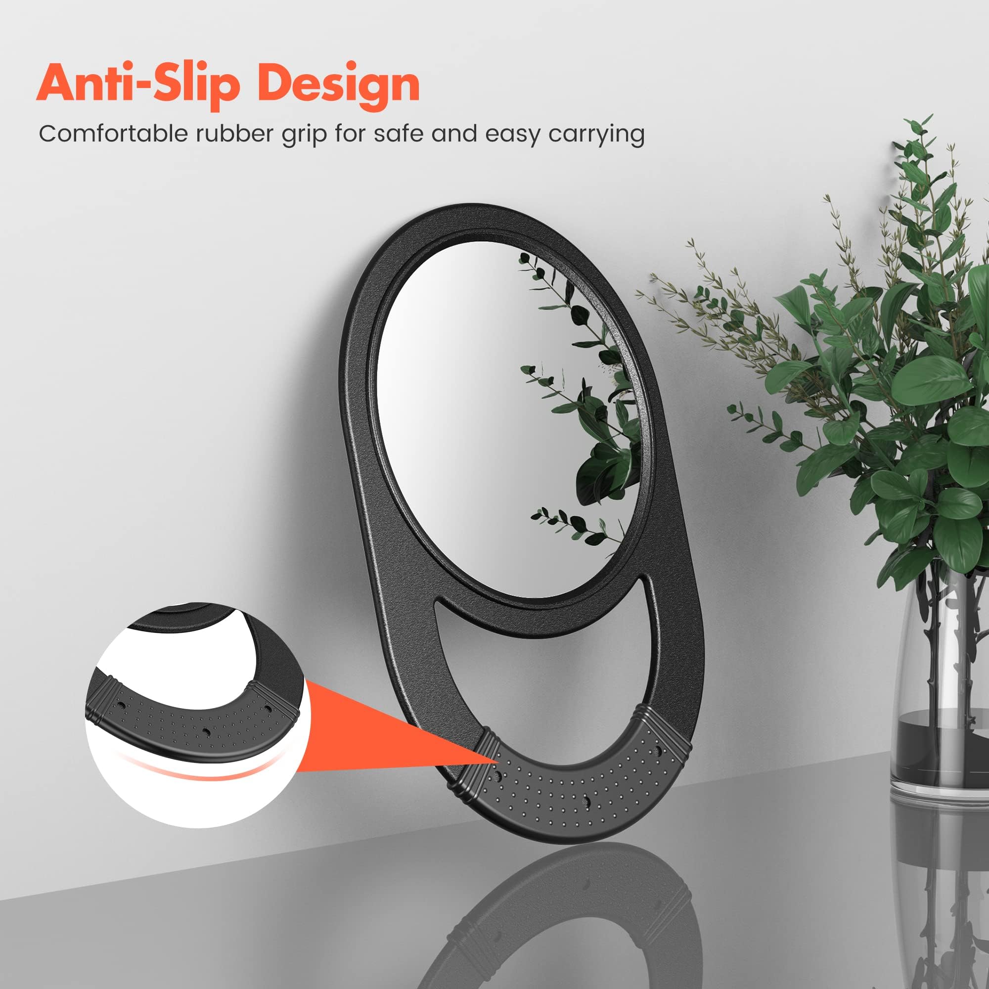 Miroir TASALON main avec poignée-confort pour maquillage précis