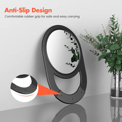 Miroir TASALON main avec poignée-confort pour maquillage précis