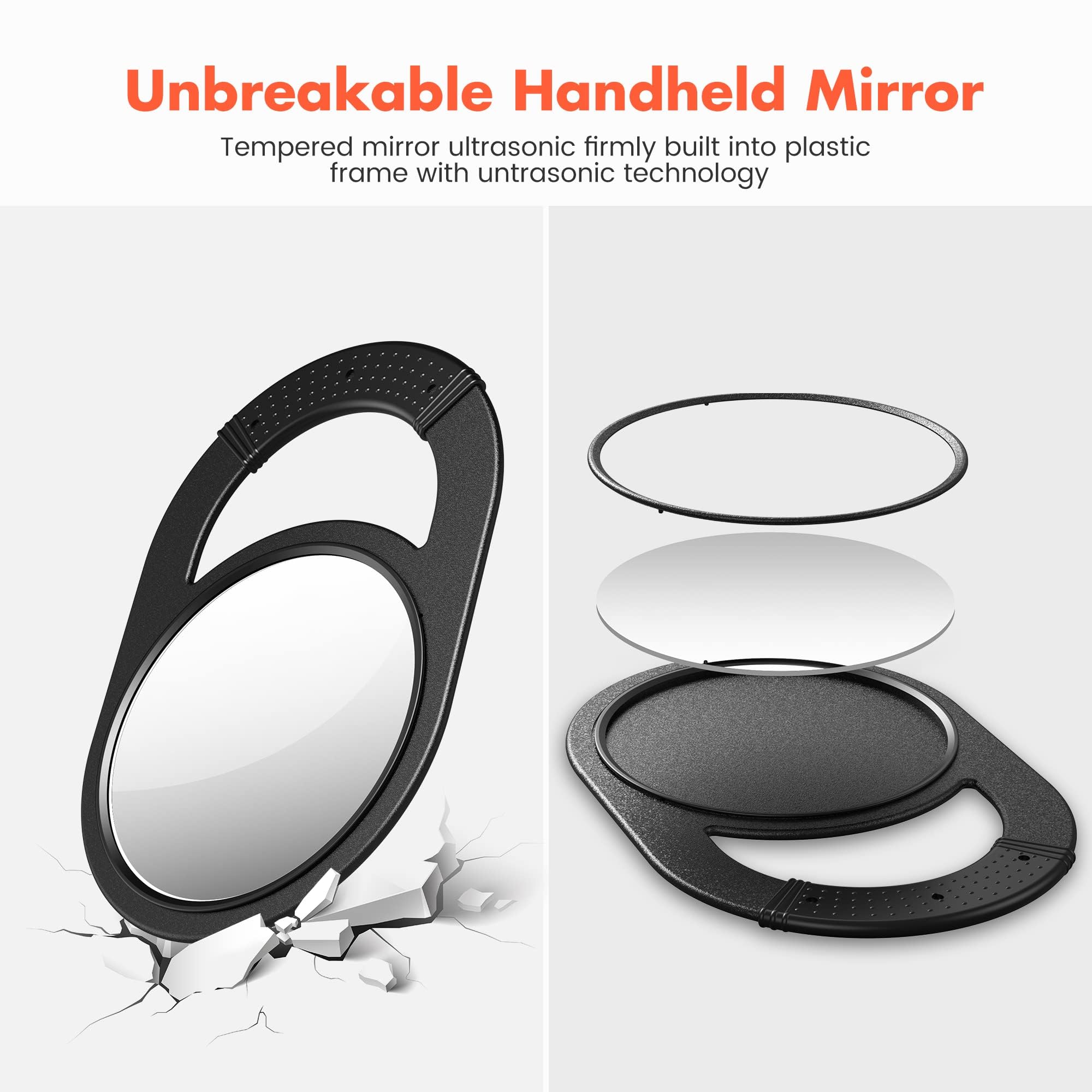 Miroir TASALON en verre trempé endurci offre image nette et stable