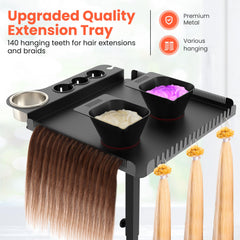 Tasalon plateau en métal durable pour coiffure et extensions.