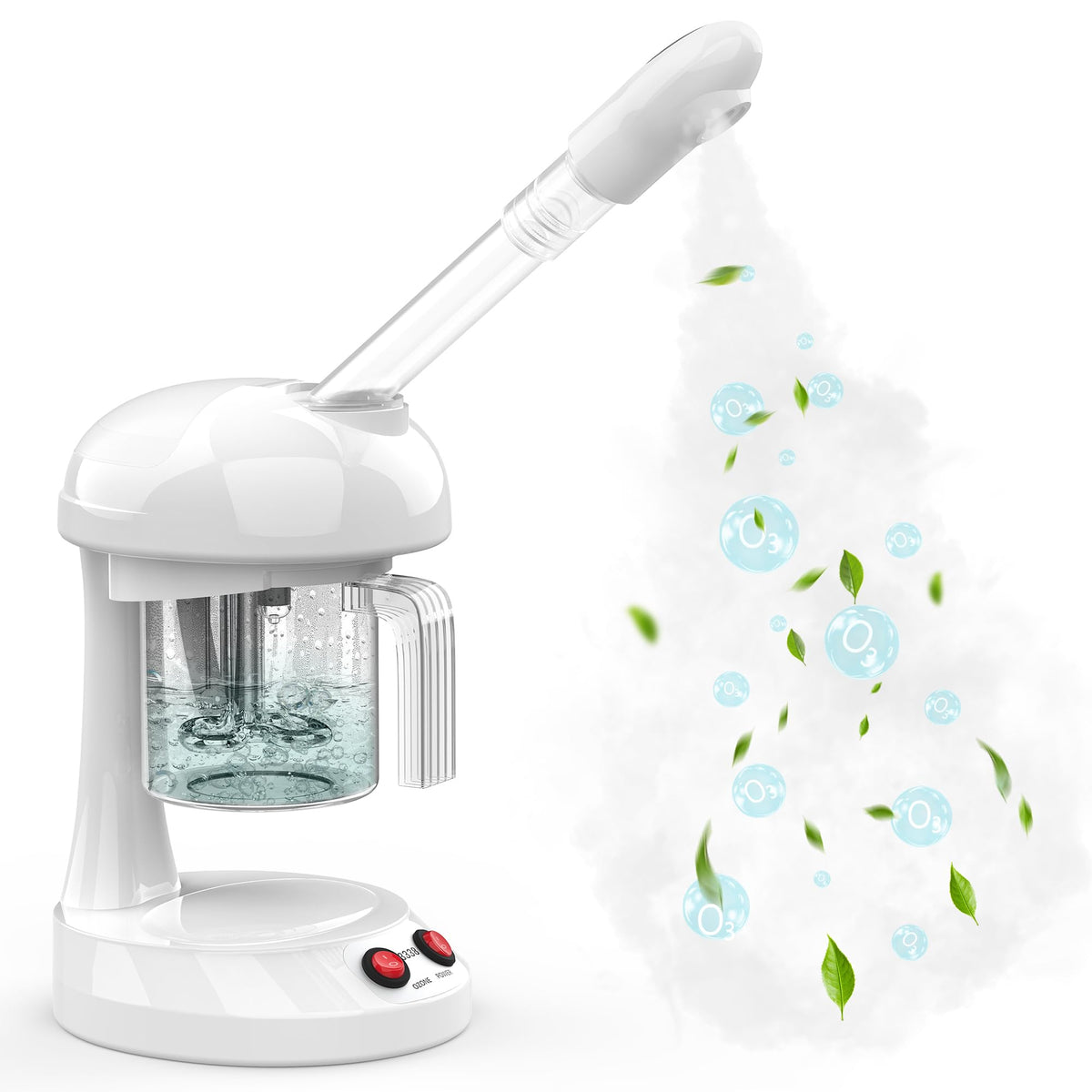 Vaporisateur TASALON visage, vue frontale avec gobelet amovible pour une vapeur pure et utile