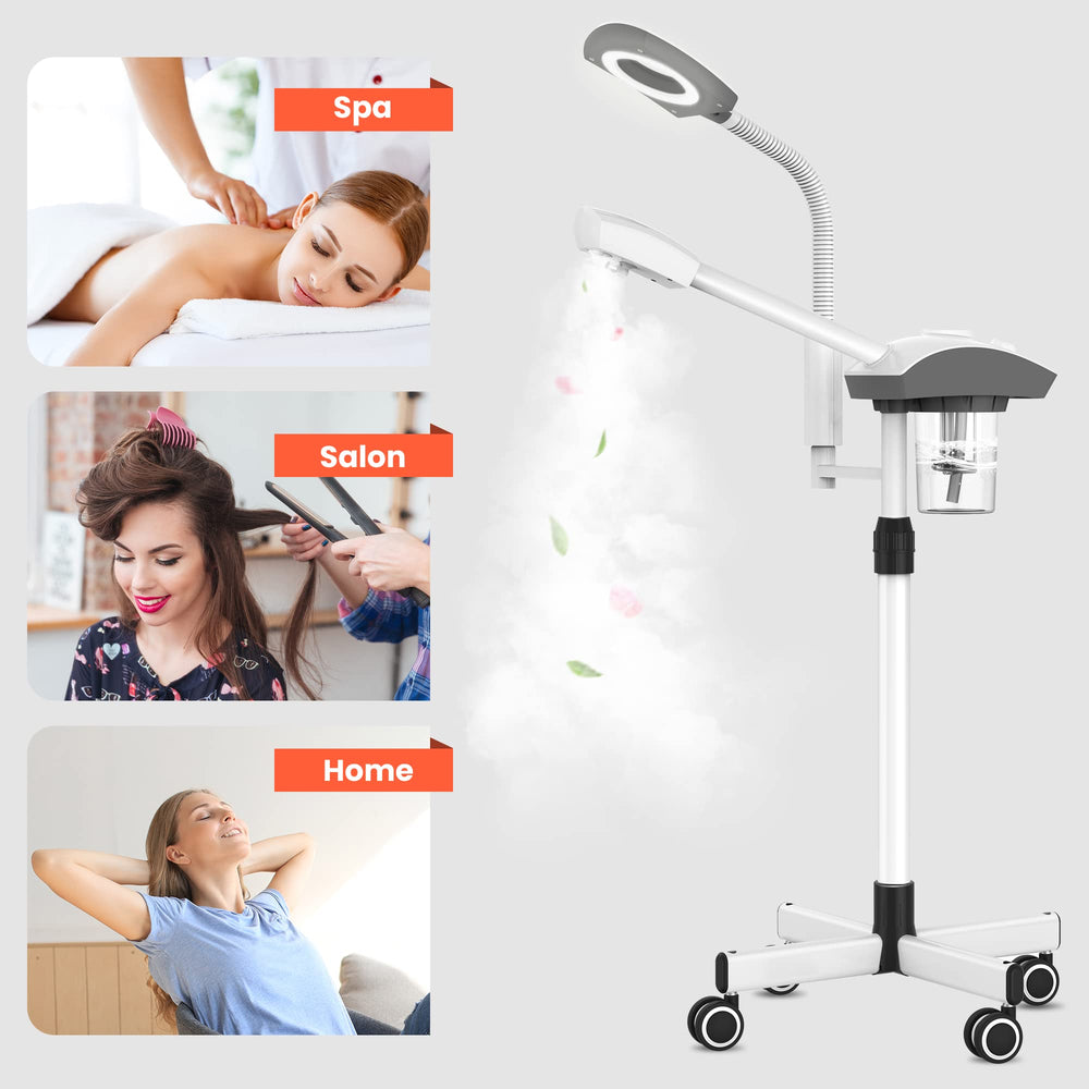 Vapeur-visage TASALON pour sessions beauté à domicile.