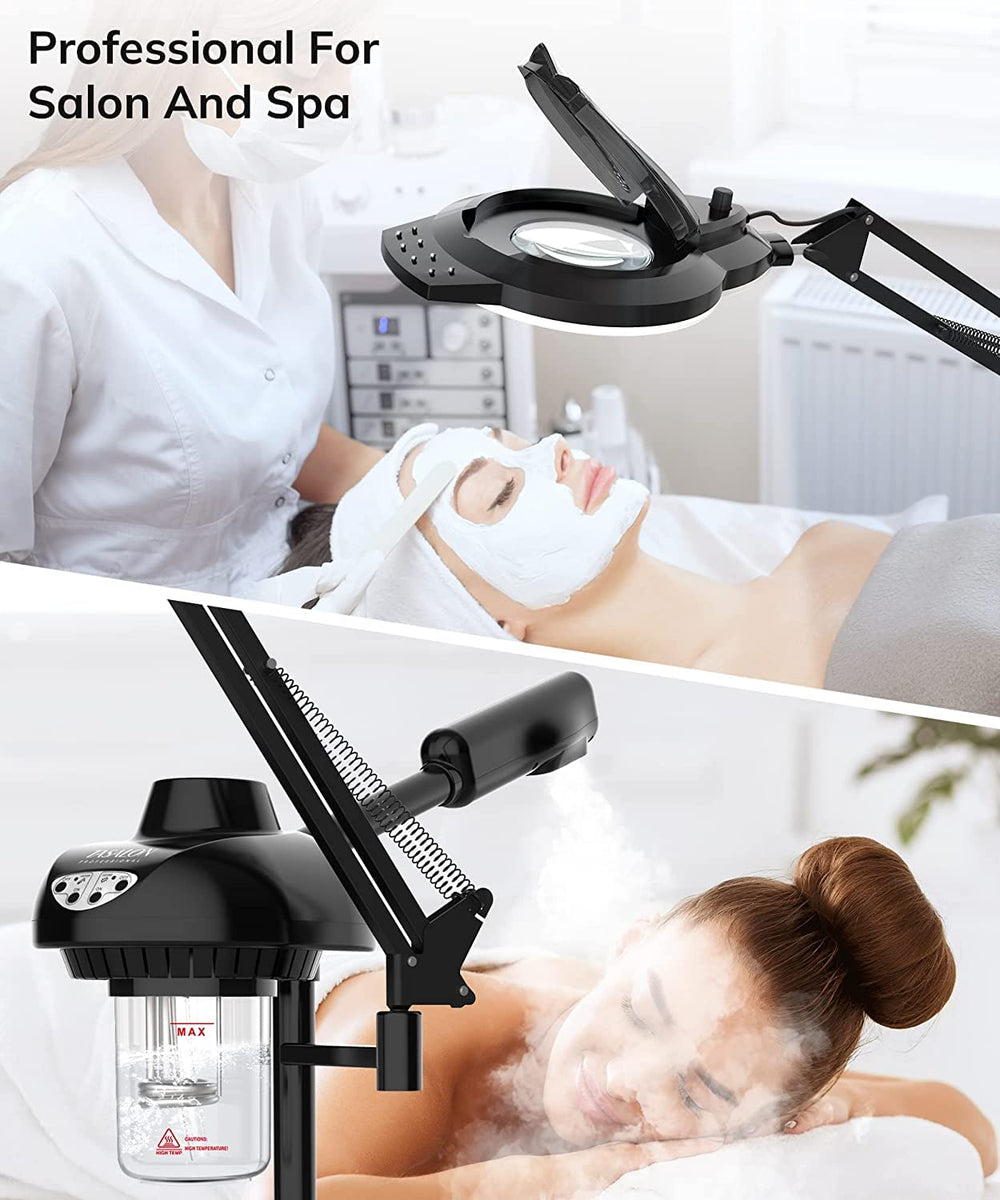 TASALON vapeur-visage utilisation salon spa: polyvalence professionnelle.