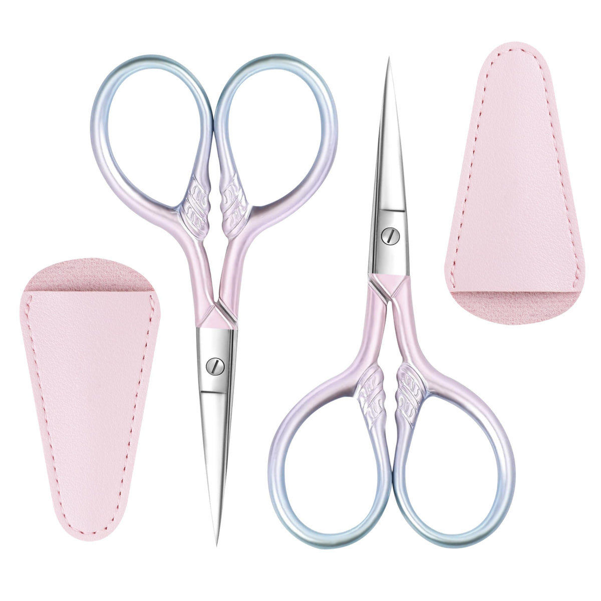 TaShow ciseaux sourcils ensemble 2 pièces en acier inoxydable pour utilisation durable